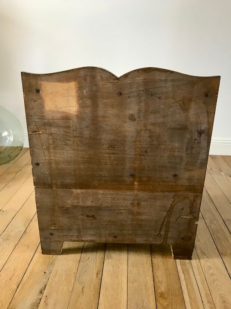 Veneer bedside table and handle flower art deco 30s