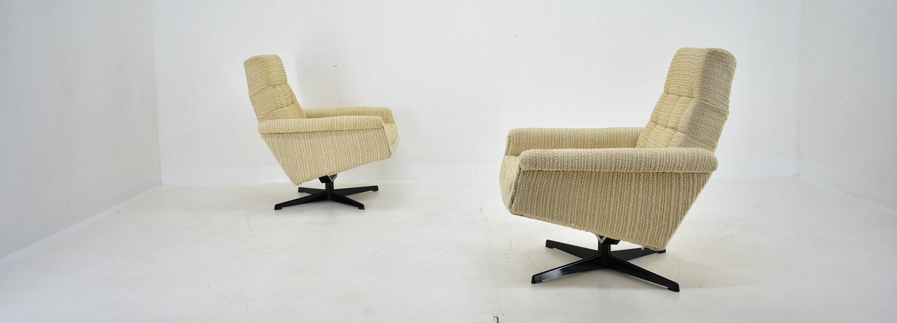 Pair of Armchairs, Tabouret by Morávek a Munzar, 1968s