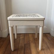 Wood and cane side table