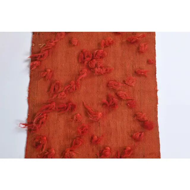 Vintage Turkish Hand-Knotted Wool Cotton Red Kilim Runner Rug 52x150