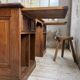 Counter or desk in oak from the 1950s.