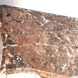 Louis XV style wall lamp console, twentieth century, wood and gilded stucco marble top