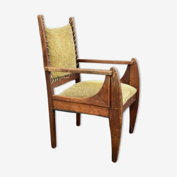 Dutch art deco curved chair, ca 1930s