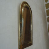 Wall mirror shape window edge brass 18x35cm
