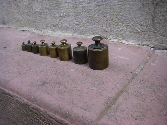 Old brass weight series