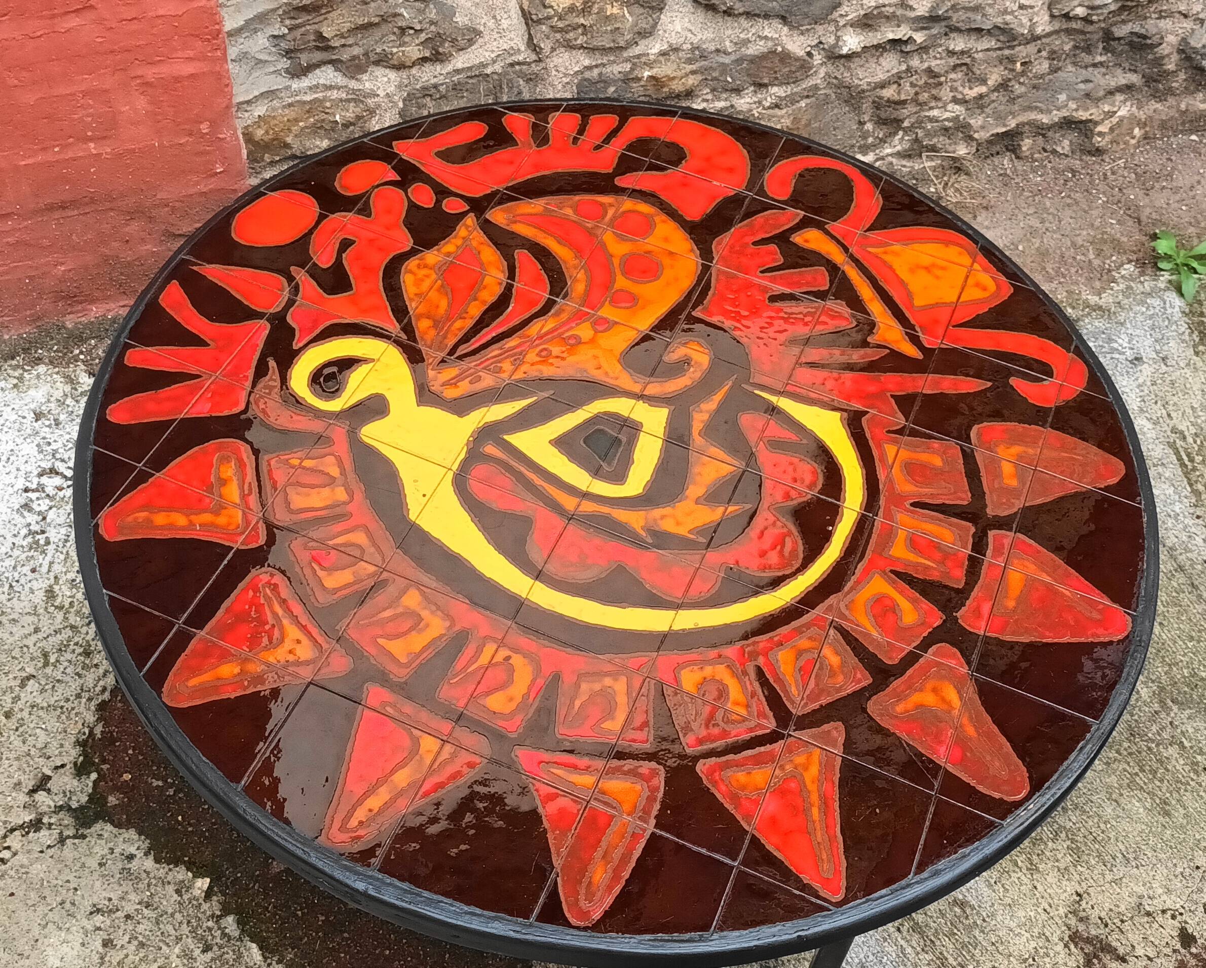 1950s ceramic coffee table