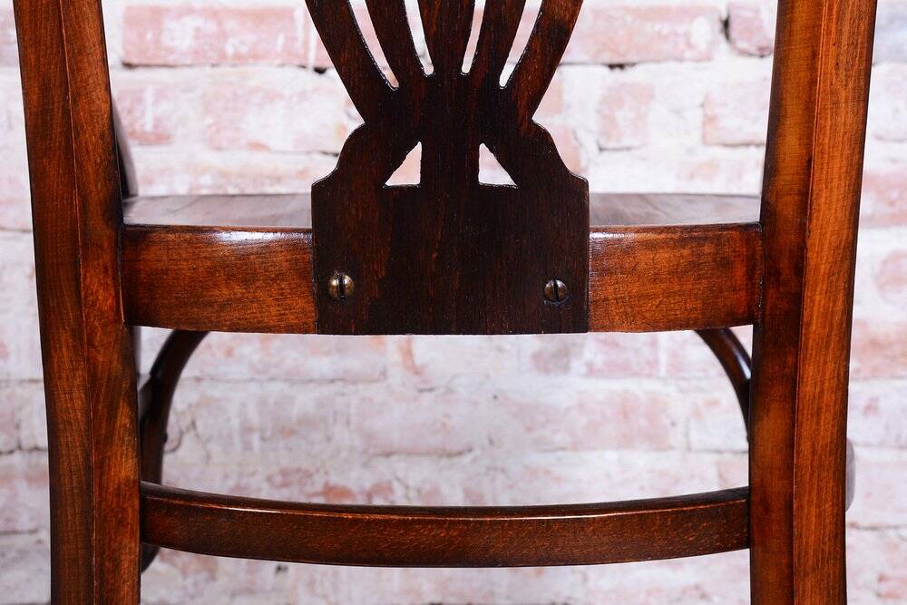 Art Deco Beech Armchair from Fischel, Slovakia, 1900s