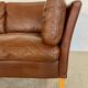 Danish mid-century vintage Mogens Hansen cognac brown leather sofa 60s