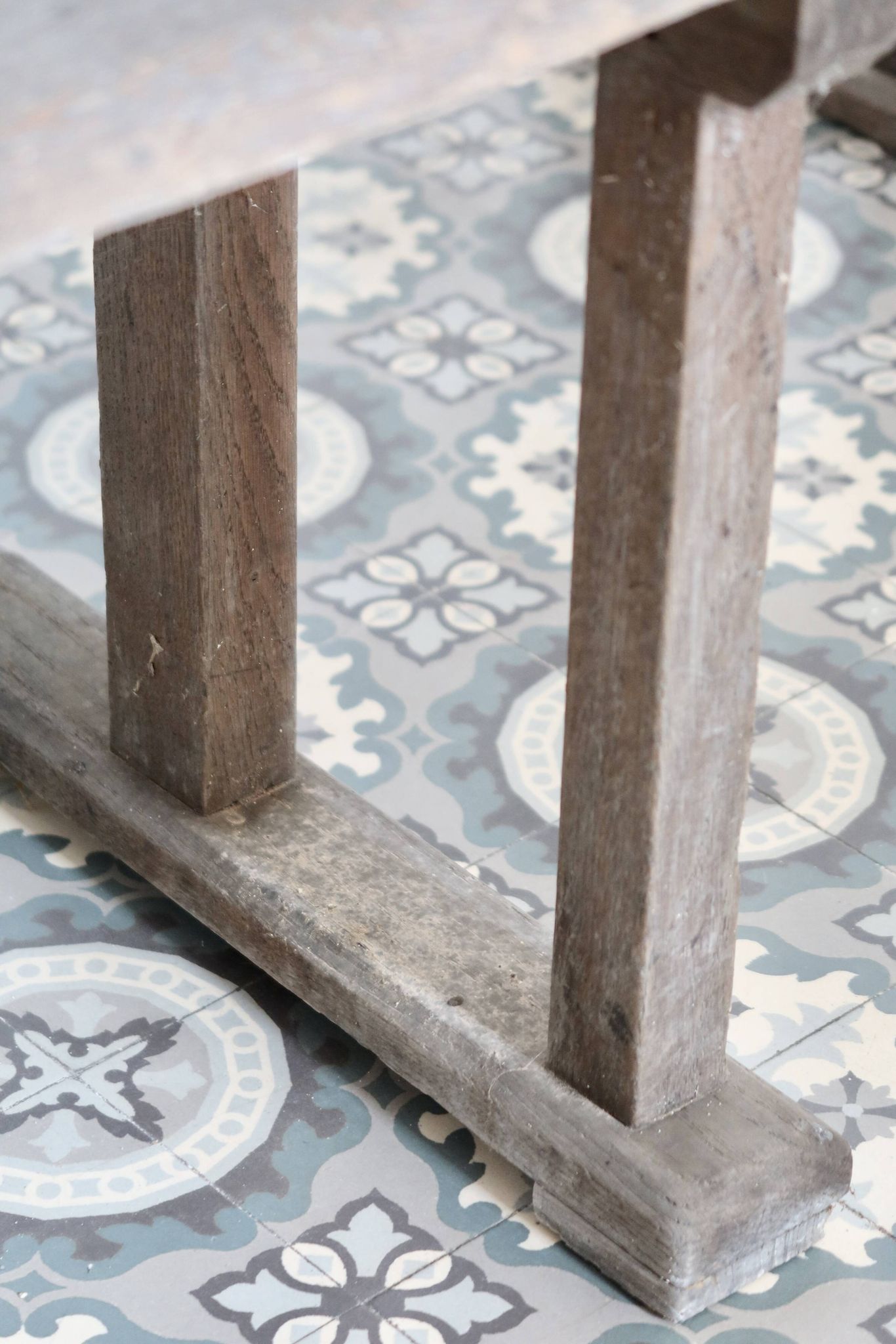Pair of old wooden church benches – rustic chapel benches