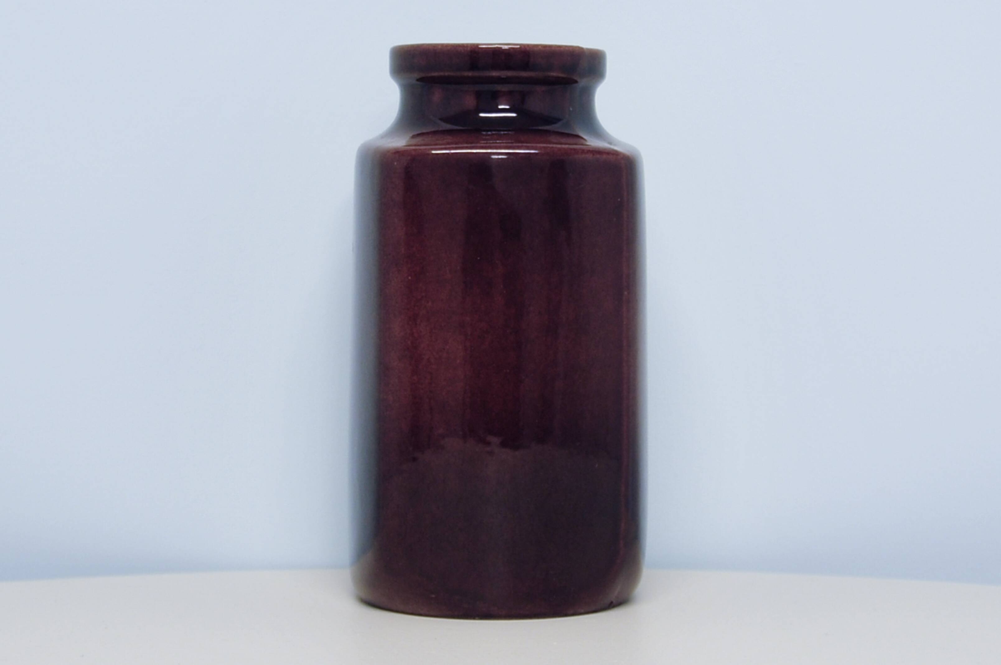 vintage square brown shiny West Germany vase Scheurich