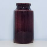 vintage square brown shiny West Germany vase Scheurich