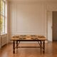 Dining table in stained rattan, bamboo and ceramic - audoux & minet