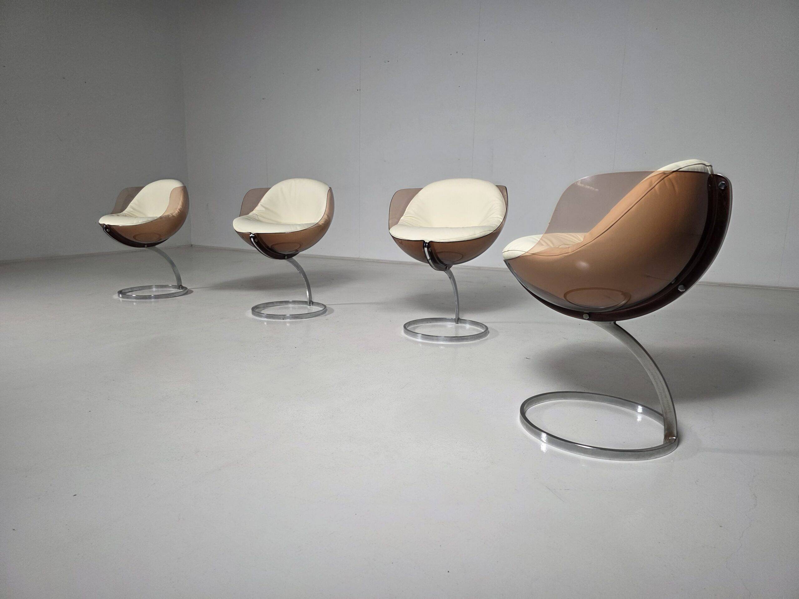 Sphere dining chairs by Boris Tabacoff for MMM, France, 1970s