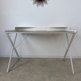 Bureau contemporain design italien  Andrea Lucatello pour Cattelan Italia modèle Qwerty bois et cuir