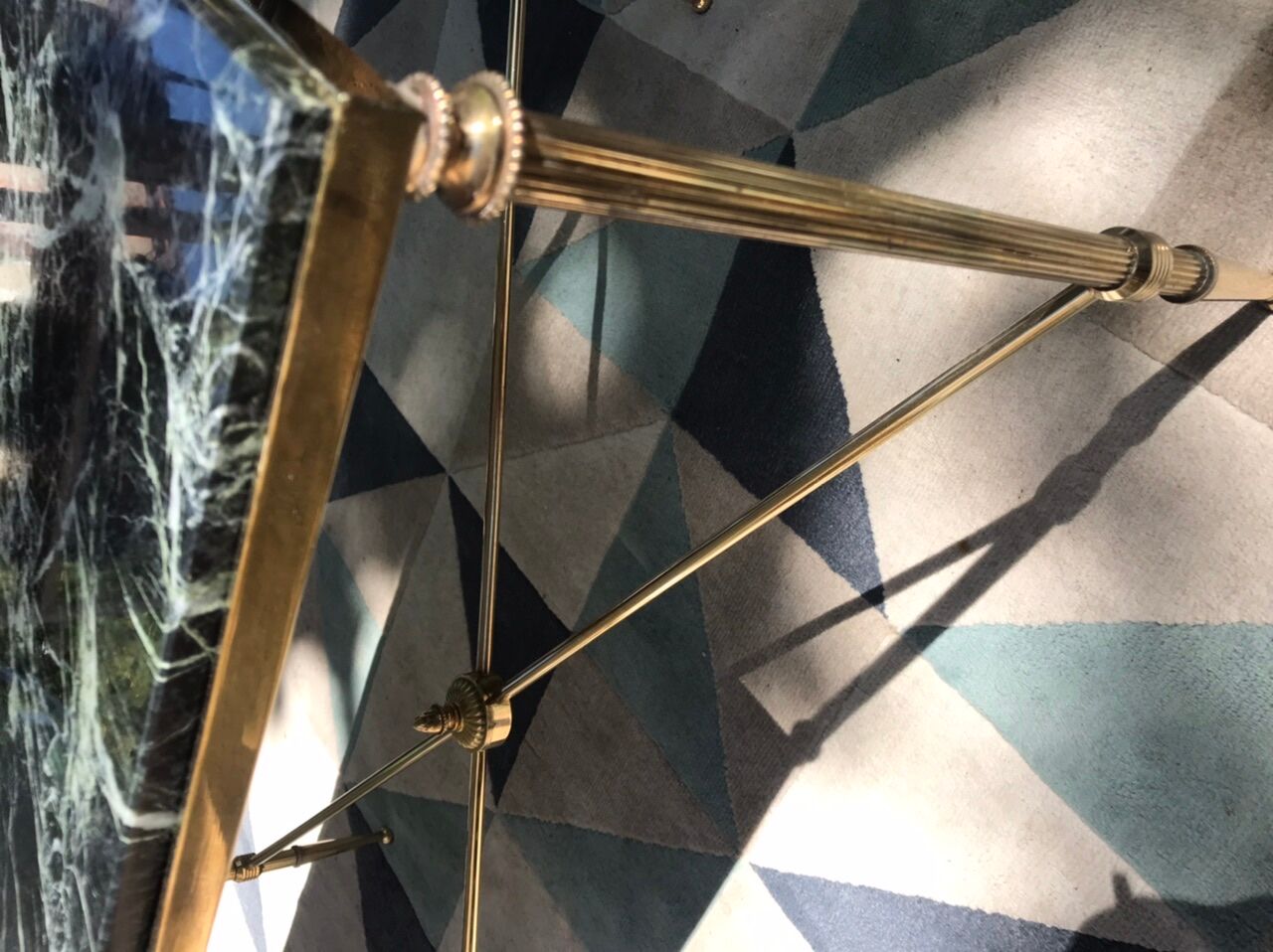 Green marble coffee table