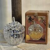 Vintage crystal apple candy box