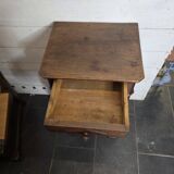 Louis Philippe style bedside table in walnut