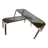 Pair of sofa ends / coffee table chrome year 70