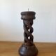 Twisted wooden candle holder