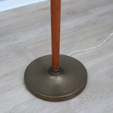 Osvaldo Borsani adjustable floor lamp brass & cherry wood 1950s