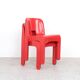 Joe Colombo red universale chairs for Kartell, 1960s