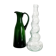Duo de carafes en verre Empoli vintage