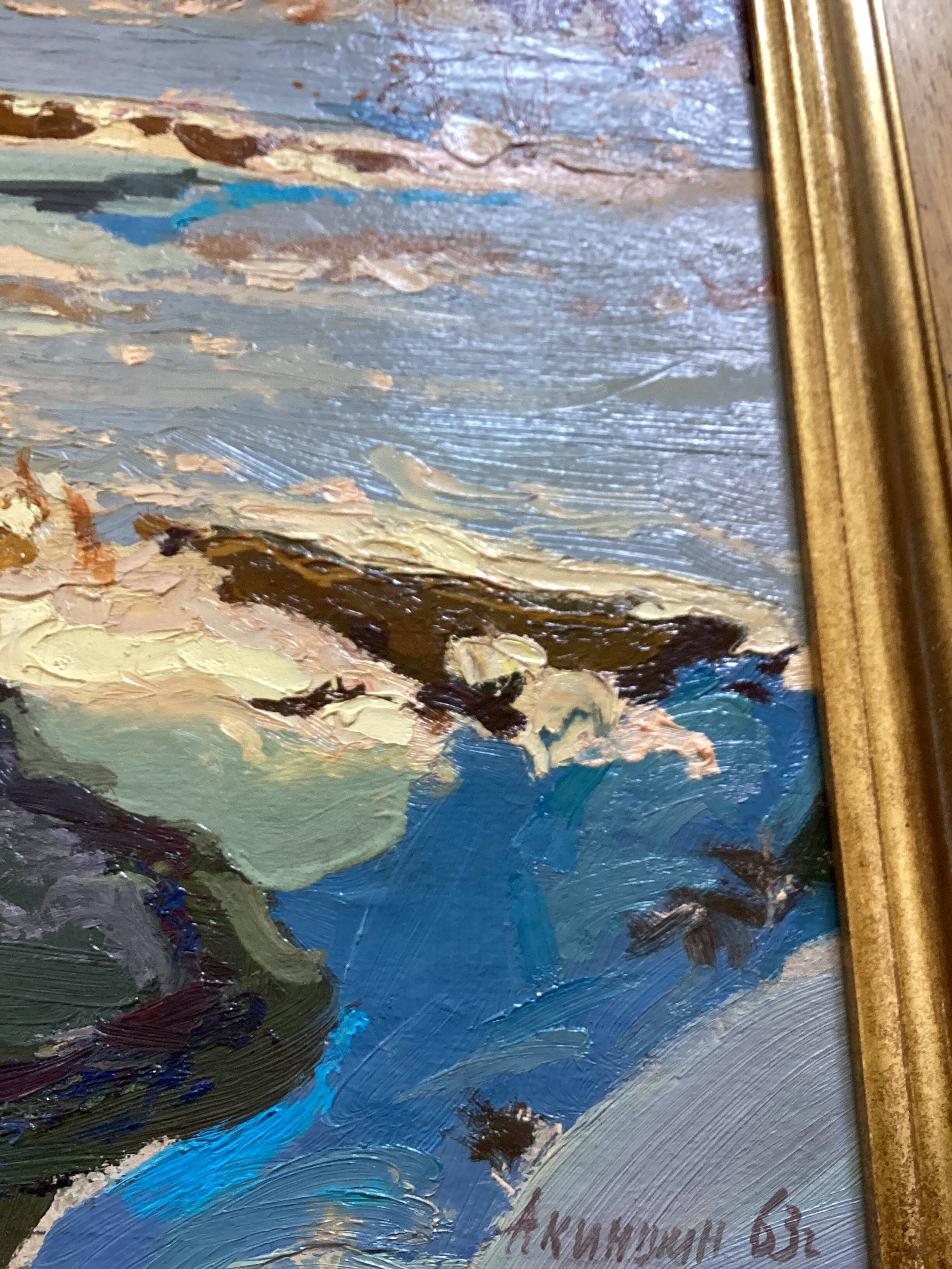 Old painting signed Oil on cardboard dimensions: height - 55cm - length -