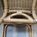 Vintage rattan armchairs 70s