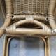 Chaises fauteuils rotin vintage années 70