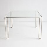 Table basse vintage à structure en métal courbé, 1960