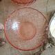 Lot de 6 coupelles  en verre rose vintage