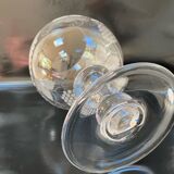 Large engraved grape crystal bowl St Hilaire