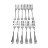 12 cross ribbon cake forks christofle