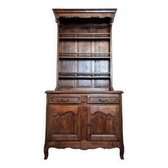 Vaisselier style louis xv en bois massif vers 1950