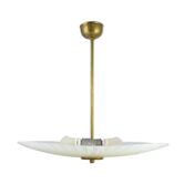 Hanging lamp glass and brass  60s vintage