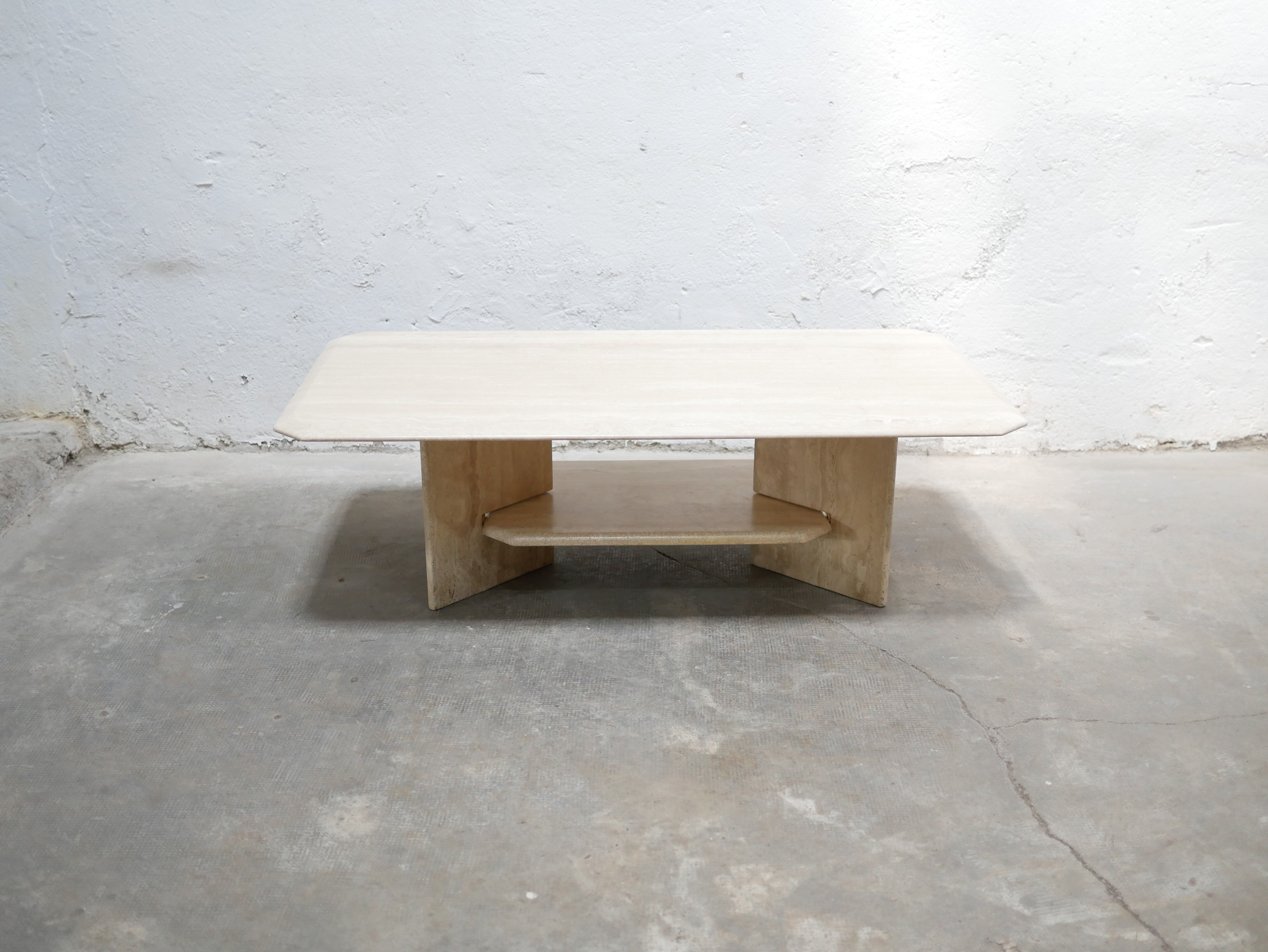 Vintage travertine coffee table