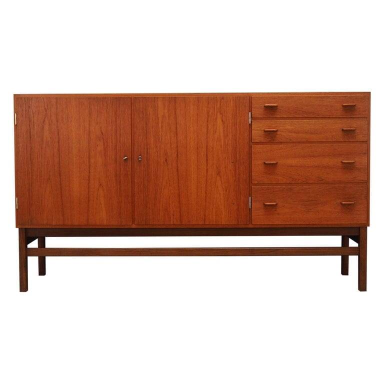 Teak highboard, Danish design, 1970s, production: Denmark
