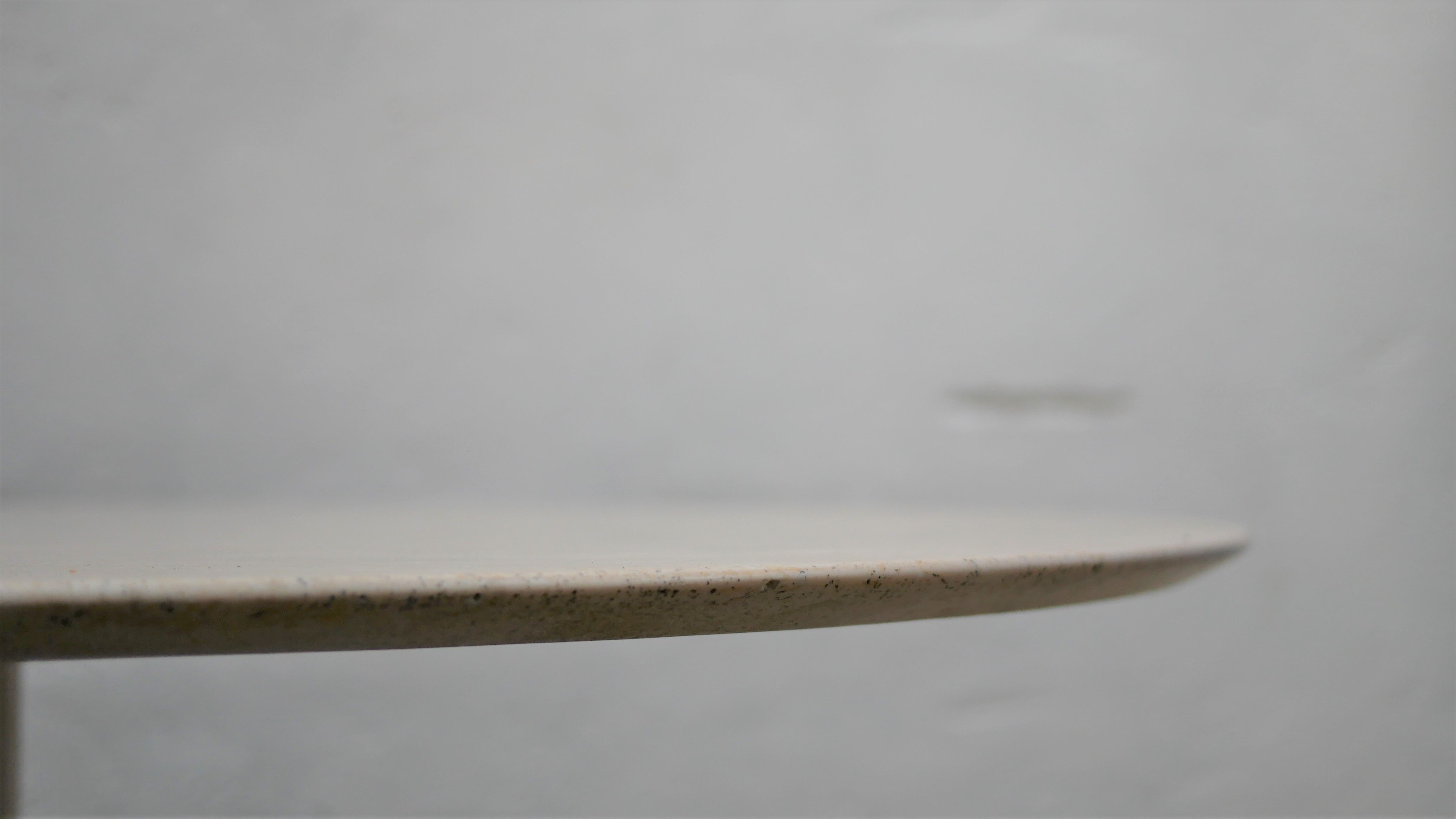 Vintage dining table in travertine by Roche Bobois editions