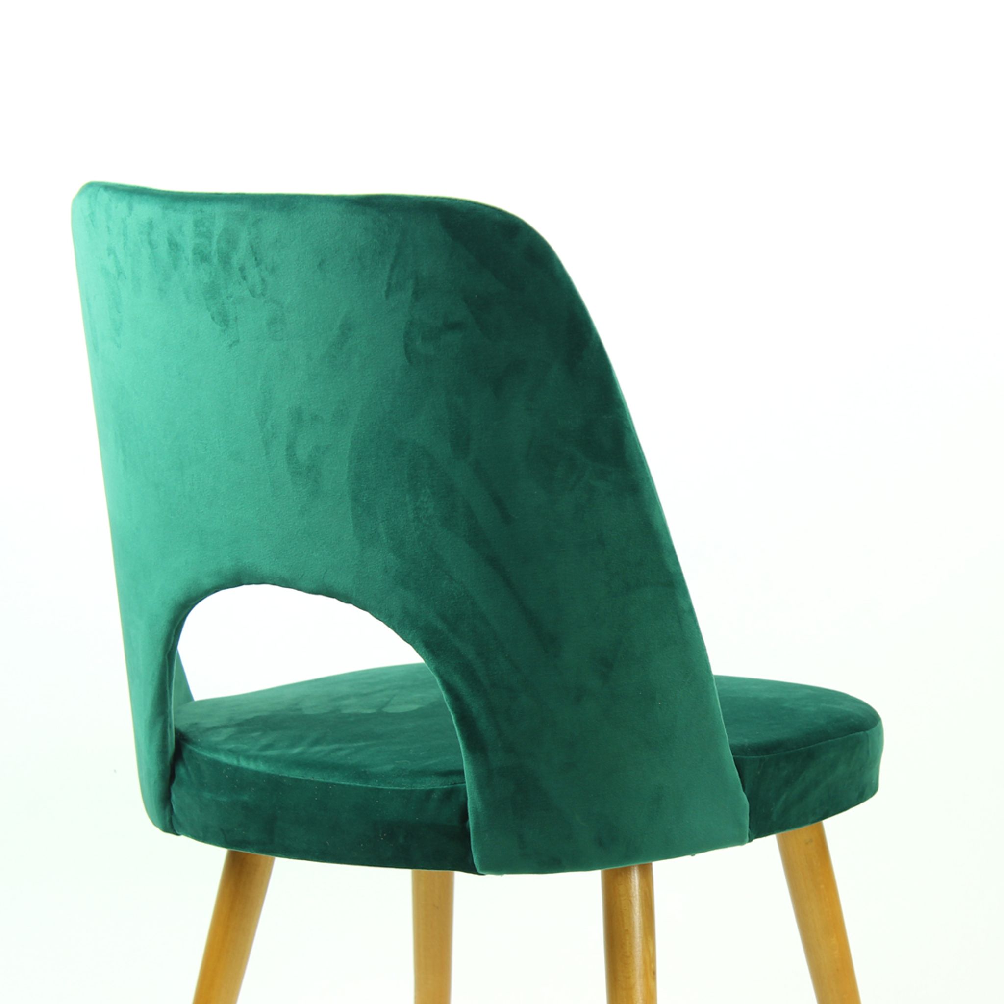 Dining Chairs By Oswald Haerdtl In Velvet For Ton, Czechoslovakia 1950s, Set Of 4