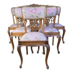 6 chaises anglaises, style louis
