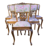 6 English chairs, Louis XV style