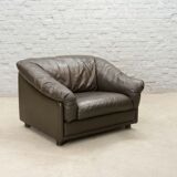 Comfortable Leolux Seal Brown Leather Lounge Chairs The Netherlands 1970s