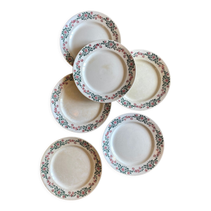 Lot de 6 assiettes plates anciennes