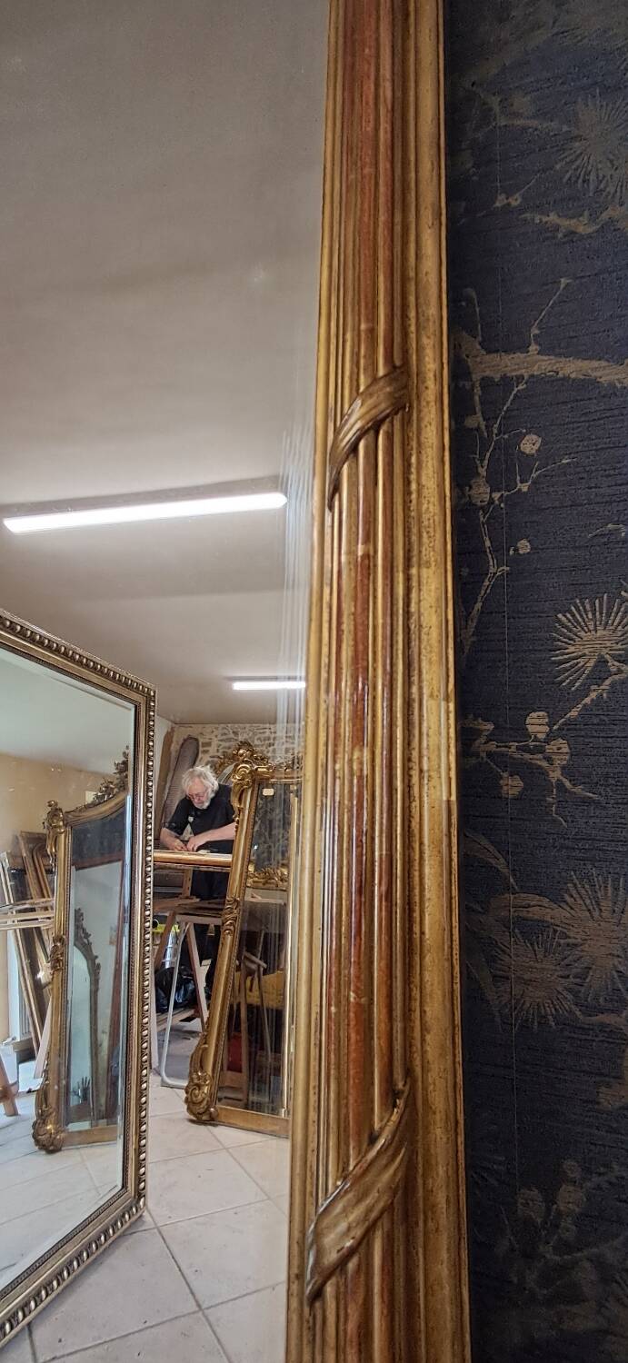 Antique 19th century mirror 184 x 108