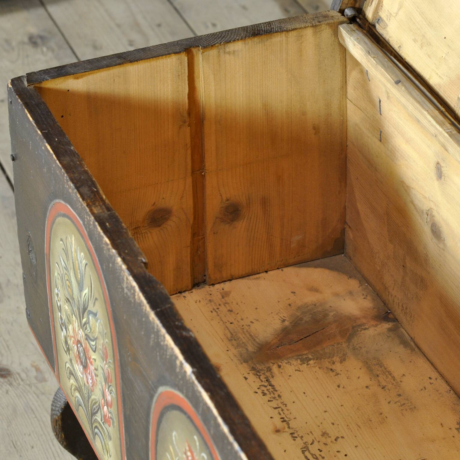 Folk art wedding chest, circa 1850