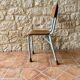 Vintage children's chair in wood and metal from the 50s/60s
