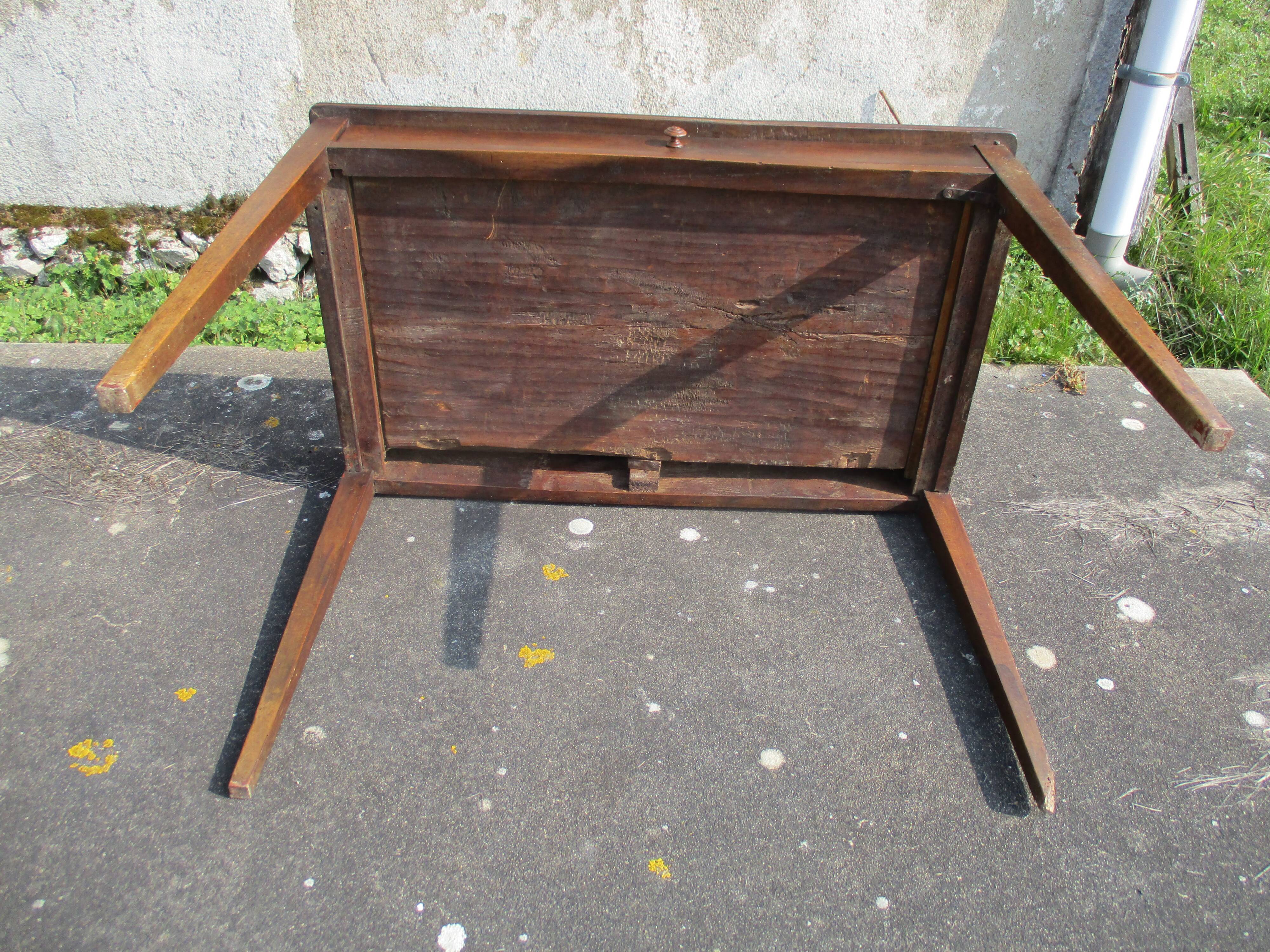 Walnut Secretary Stepped XIXth century Louis Philippe