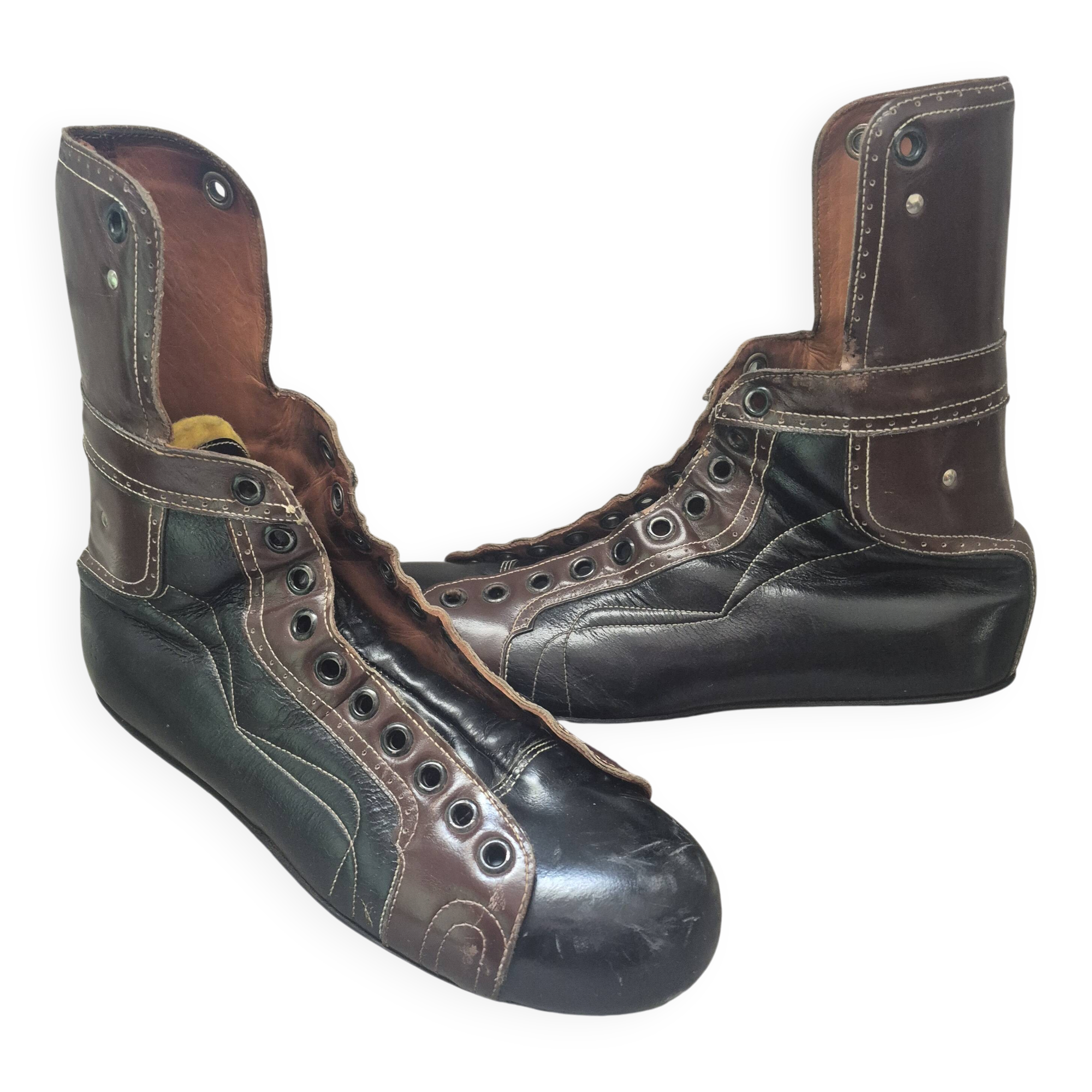 Vintage leather ice skates Kovopol