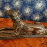 Vintage floro plaster dog