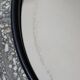 Black Leather Round Mirror